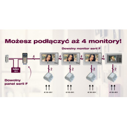 Zestaw wideodomofonowy z 2 monitorami 7" GENWAY F-S7V11