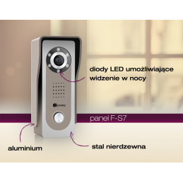 Zestaw wideodomofonowy z 2 monitorami 7" GENWAY F-S7V11