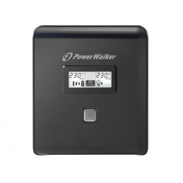 UPS POWER WALKER LINE-INTERACTIVE 1000VA 2X SCHUKO + 2XIEC OUT, RJ11/RJ45 IN/OUT, USB, LCD