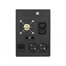 UPS POWER WALKER LINE-INTERACTIVE 1500VA 2X SCHUKO + 2XIEC OUT, RJ11/RJ45 IN/OUT, USB, LCD