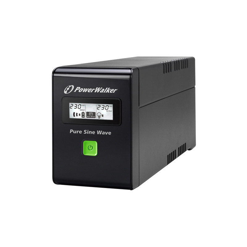 UPS POWER WALKER LINE-INTERACTIVE 600VA 3X IEC 230V, PURE SINE WAVE, RJ11/45 IN/OUT, USB, LCD