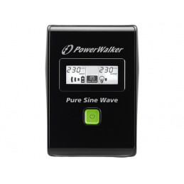 UPS POWER WALKER LINE-INTERACTIVE 600VA 3X IEC 230V, PURE SINE WAVE, RJ11/45 IN/OUT, USB, LCD