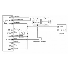 Zamek kodowy szyfrator z czytnikiem kart ViDiLine VIDI-AC-2CS 