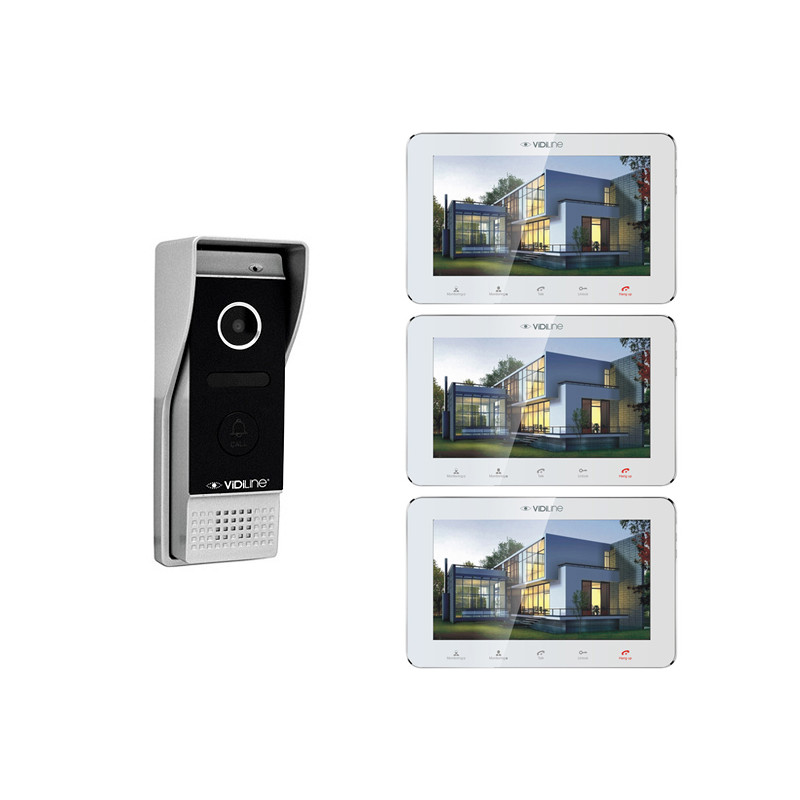 VIDI-VDP-7S-W-3 Wideodomofon z 3 monitorami 7" White 