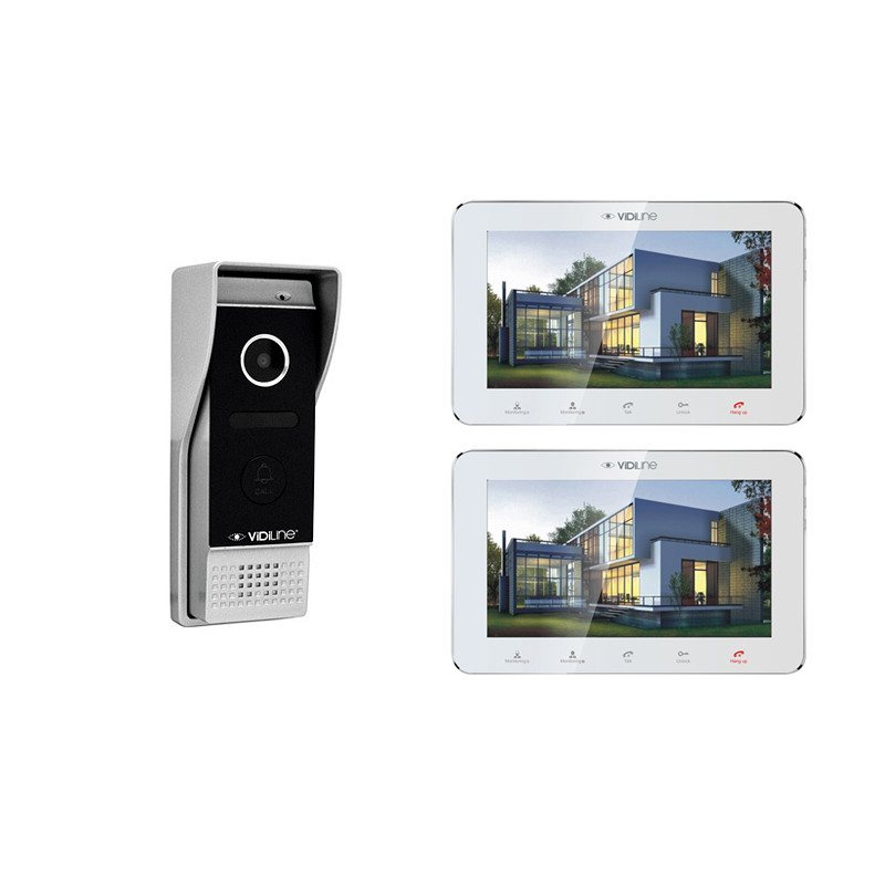 VIDI-VDP-7S-W-2 Wideodomofon z 2 monitorami 7"  White