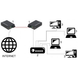 MEDIA KONWERTER JEDNOMODOWY   OMG2-SM