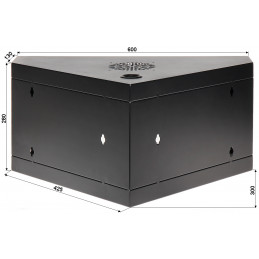 Szafa Rack narożnikowa, wisząca EPRADO-R19-4U/430CR - Outlet