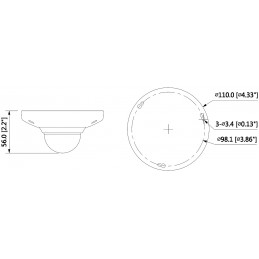 Kamera Fisheye DAHUA HD-CVI HAC-EB2401-0118B - 3.7Mpx