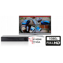 Monitoring 2Mpx 8 kamer tubowych IR20 HDD 1TB Super Jakość