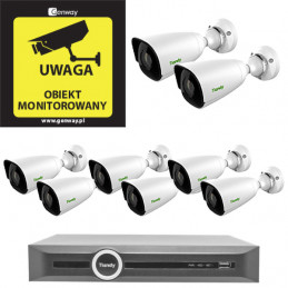 Zestaw monitoringu 8x kamera 5Mpix TC-NCL514S + Rejestrator TC-R3120