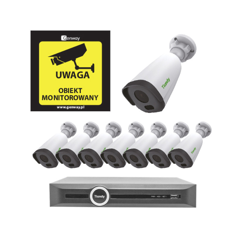 Zestaw 10x TC-NCL514S + Rejestrator TC-R3120