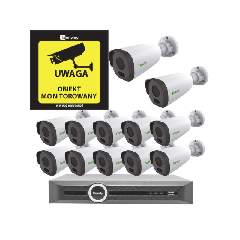 Zestaw 12x TC-NCL514S + Rejestrator TC-R3120