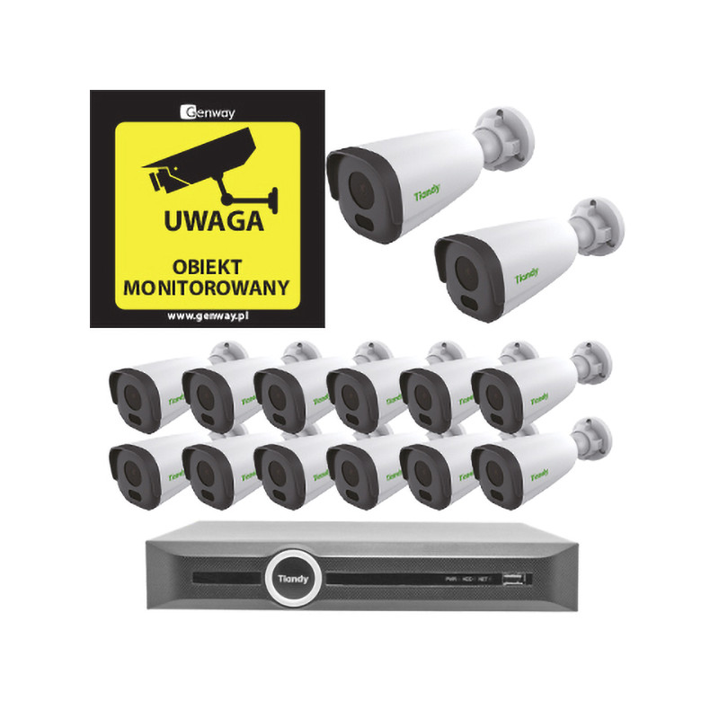 Zestaw 14x TC-NCL514S + Rejestrator TC-R3120