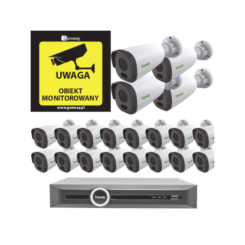 Zestaw 20x TC-NCL514S + Rejestrator TC-R3120 