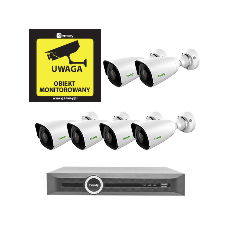 Zestaw 6x TC-NCL514S + Rejestrator TC-R3120