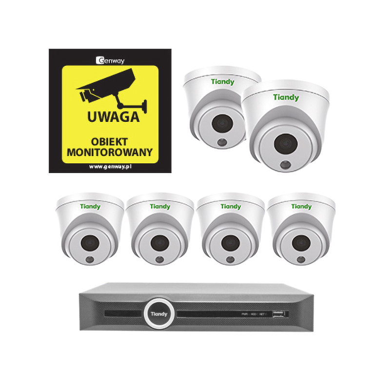 Zestaw 6x TC-NCL522S + Rejestrator TC-R3120