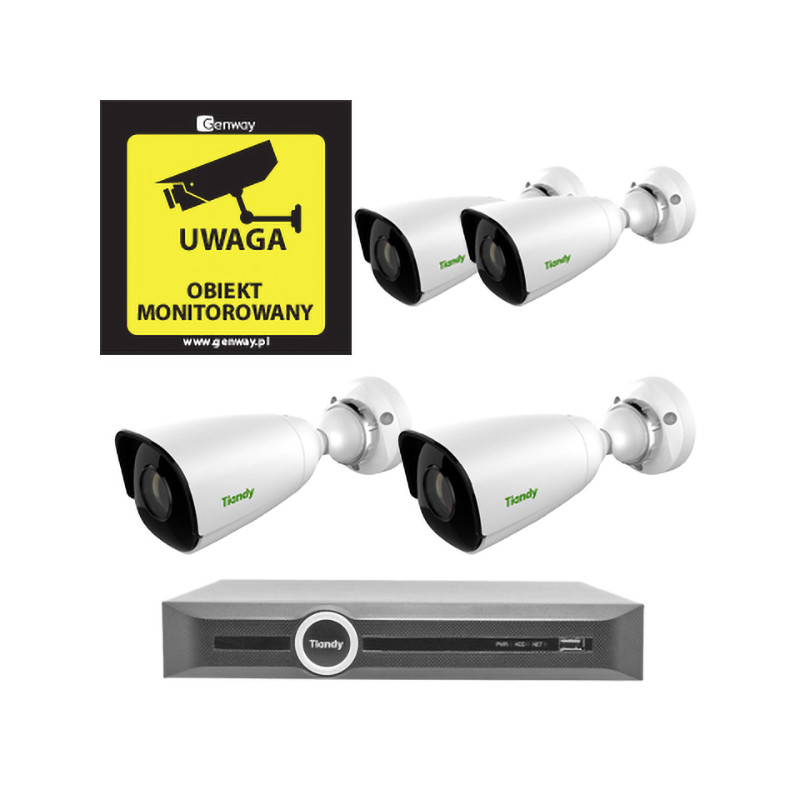 Zestaw 4x TC-NCL514S + Rejestrator TC-R3120