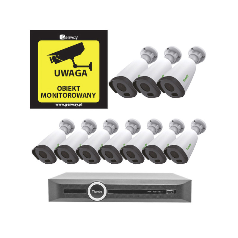 Zestaw 10x TC-NCL514S +Rejestrator  TC-R3120