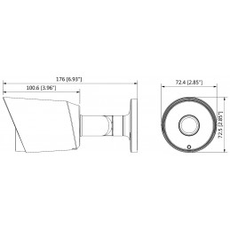 Kamera Tubowa DAHUA HAC-HFW1200T-0280B - 2Mpix