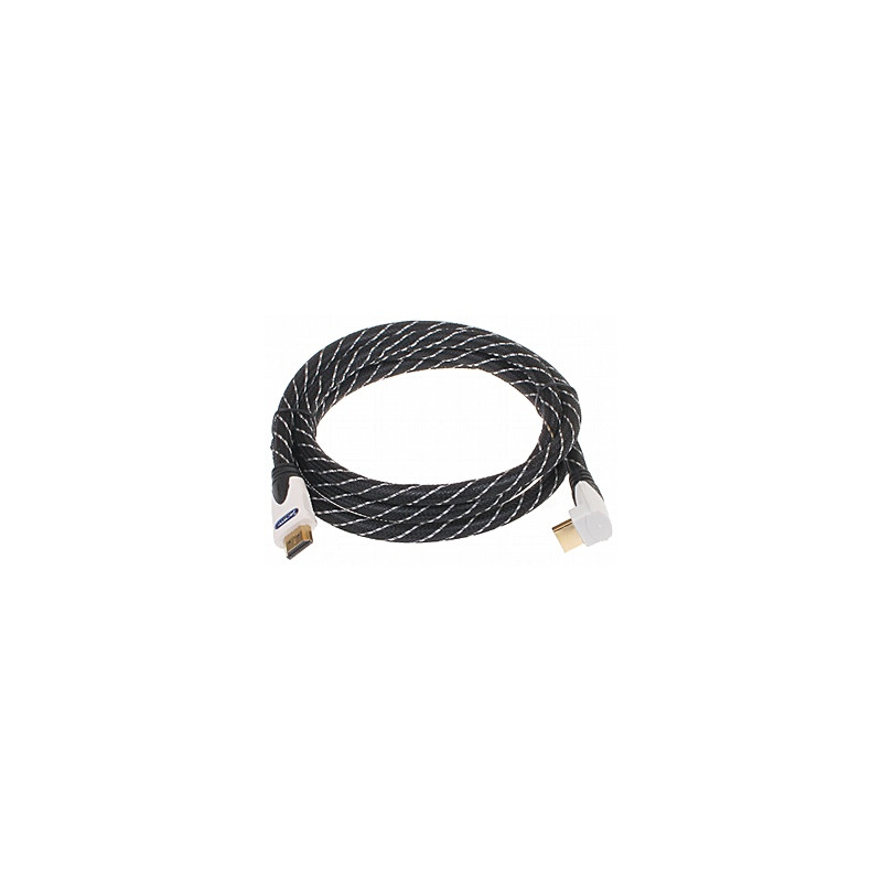 KABEL HDMI-1.5-PK WTYK PROSTY I KĄTOWY 1.5 m