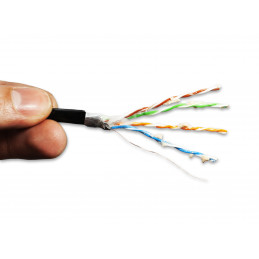 KABEL SKRĘTKA ŻEL FTP CAT 5E DRUT CU 24AWG - 305m