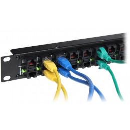 PATCH PANEL 8-PORTOWY Z ZASILACZEM ZR48-158/POE-8 48 V DC 3.3&nbspA