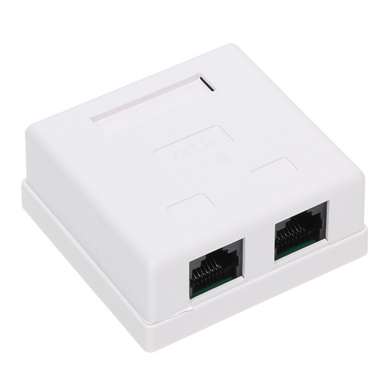 GNIAZDO ZAKOŃCZENIOWE RJ45-2G2 PODWÓJNE