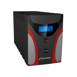 UPS DLA GRACZY POWERWALKER LINE-INTERACTIVE 1200VA 4X 230V PL, USB, LCD, 2X ŁADOWARKA USB