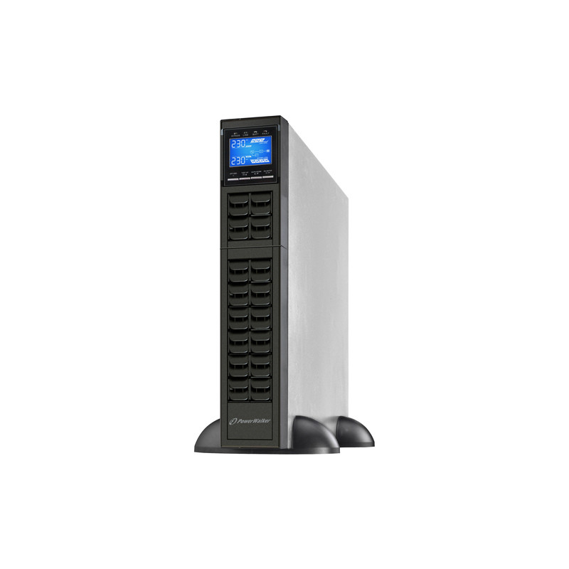 UPS RACK 19" POWERWALKER ON-LINE 6000VA, ZŁĄCZE TERMINALOWE IN/OUT, 2U + BATERIE 2U LCD