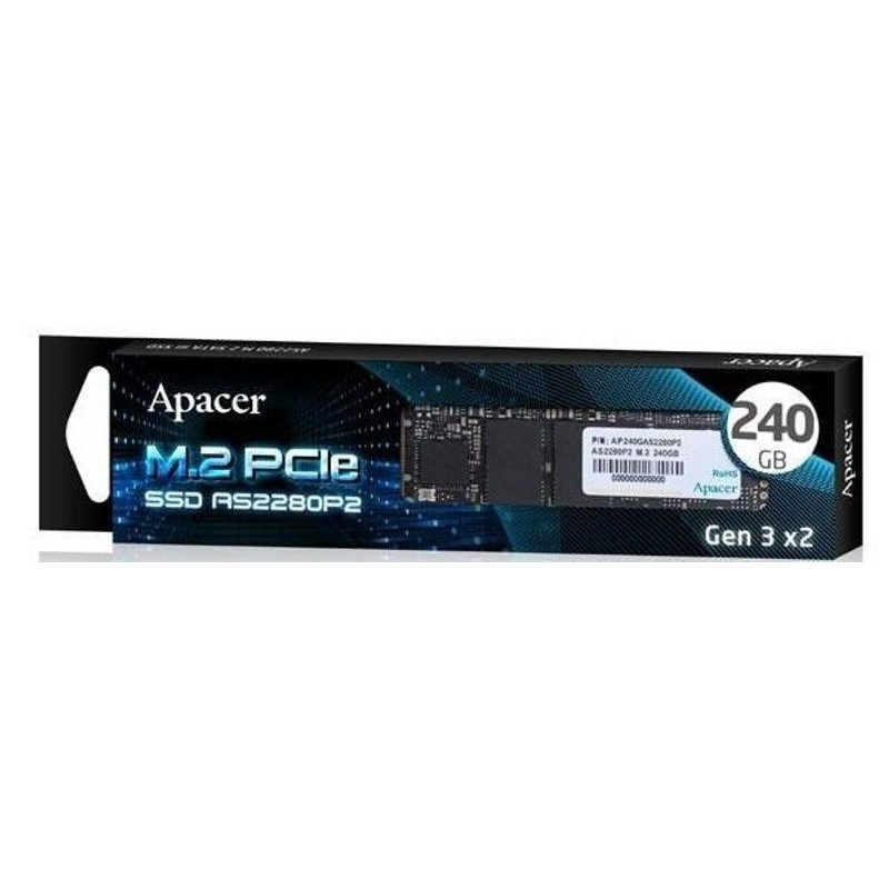 Dysk SSD Apacer AS2280P2 240GB M.2 PCIe Gen3 x2 2280 (1580/880 MB/s) 3D TLC