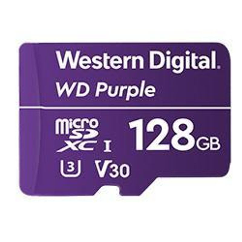 Karta pamięci WD Purple™ WDD128G1P0A 128GB Surveillance MicroSDXC UHS-3 U3 V30 (100/60 MB/s)
