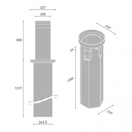Słupek elektromechaniczny 24Vdc VIGILANT 800I