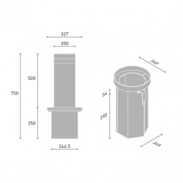 Słupek stały BENINCA-FIX500/I