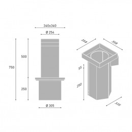 Słupek stały BENINCA-FIX525/I