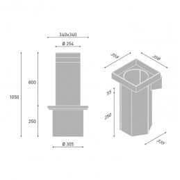 Słupek stały FIX825/I