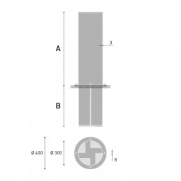 Słupek stały o wysokiej wytrzymałościBENINCA-KROSS