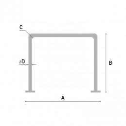Reling stały z kołnierzem BENINCA-PFT-6-8I