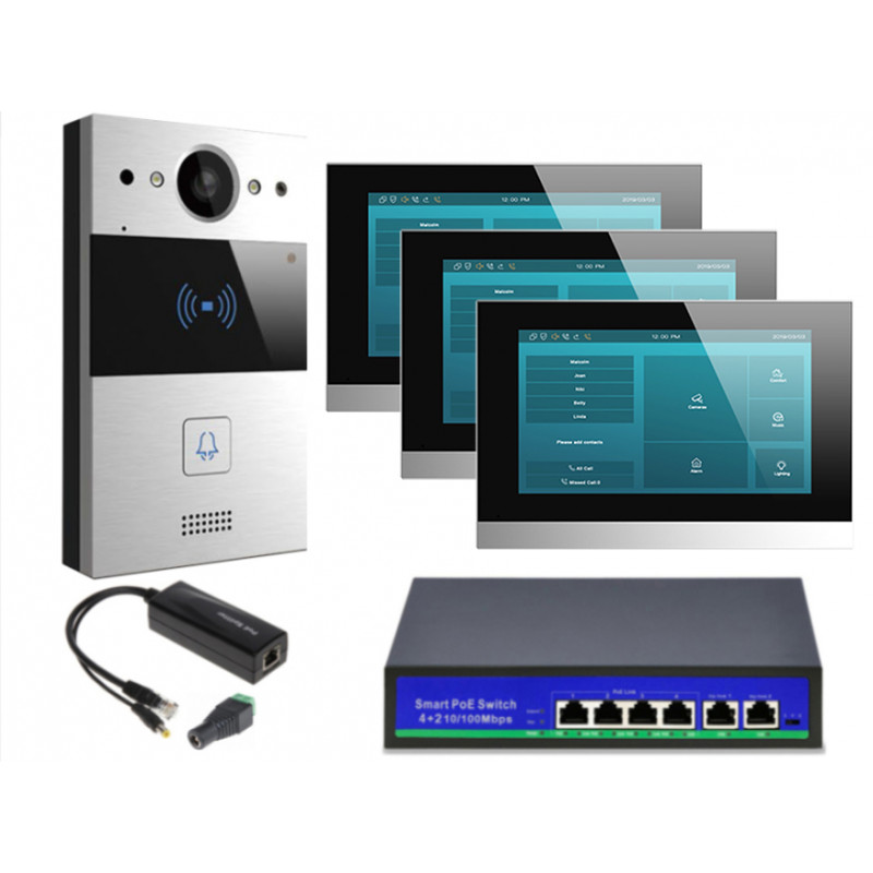 Akuvox zestaw jednorodzinny 3 monitory C315S Android