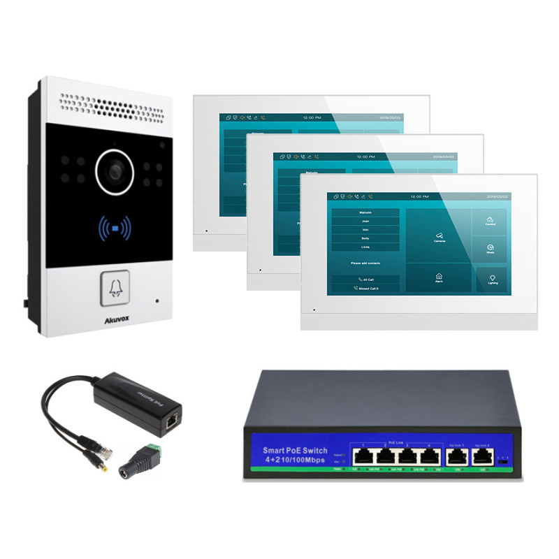 Akuvox zestaw jednorodzinny 3monitory C315 Android