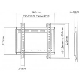 UCHWYT MONITORA BRATECK-KL22-22F