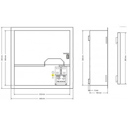 OBUDOWA DO PŁYT CENTRAL ALARMOWYCH AWO-500