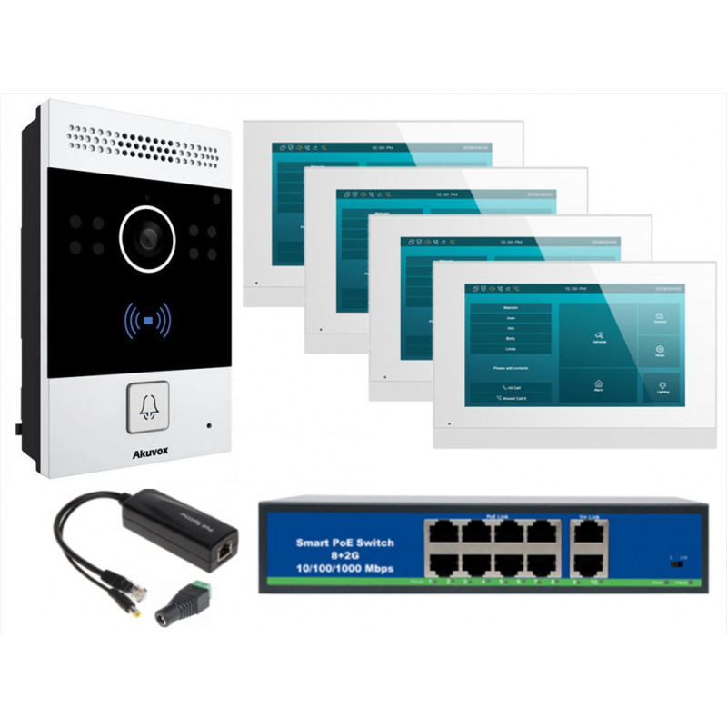 Akuvox zestaw jednorodzinny 4monitory C315 Android