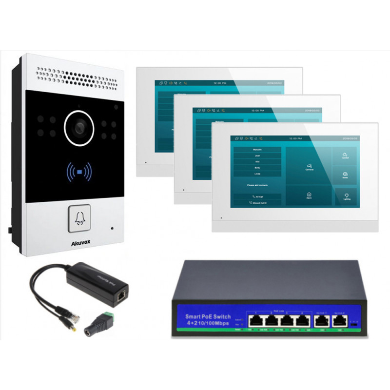 Akuvox zestaw jednorodzinny 3monitory C315W  Android Wi-Fi