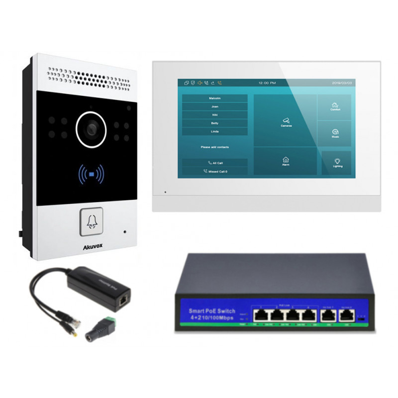 Akuvox zestaw jednorodzinny C315W Biały WIFI