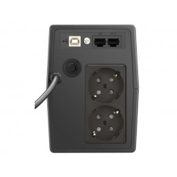 UPS POWERWALKER LINE-INTERACTIVE 600VA SCL 2XSCHUKO 230V, RJ11/45 IN/OUT, USB, LCD