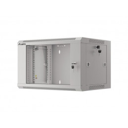 SZAFA INSTALACYJNA RACK WISZĄCA 19" 6U 570X450 SZYBKI MONTAŻ SZARA LANBERG (FLAT PACK)