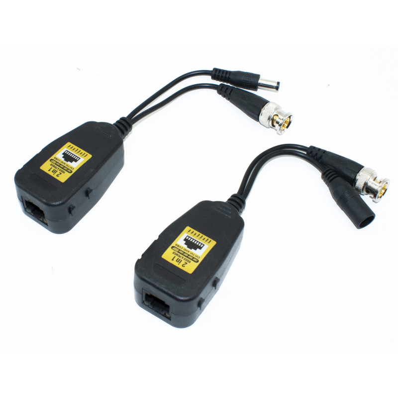 WIDEO BALUN RJ45 Z ZASILANIEM - KOMPLET