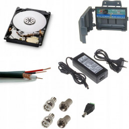 MONITORING 2Mpx 2 KAMERY TUBOWE HDD 1TB 