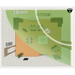 Zestaw monitoring 2 kamery kopułkowe 5Mpx